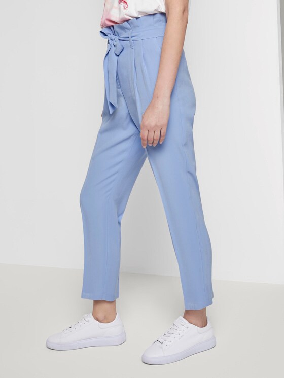 Paperbag-Hose mit Bindegürtel - Frauen - Parisienne Blue Paperbag-Hose mit Bindegürtel - Frauen - Parisienne Blue - 11 - TOM TAILOR