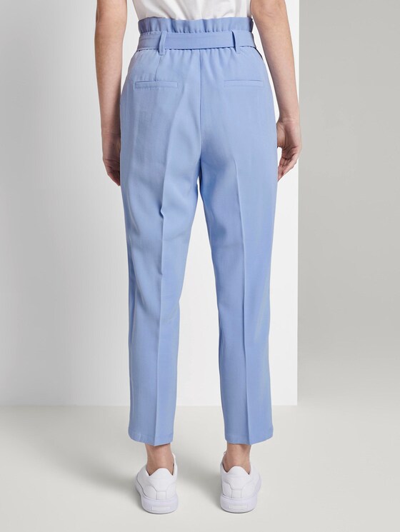 Paperbag-Hose mit Bindegürtel - Frauen - Parisienne Blue Paperbag-Hose mit Bindegürtel - Frauen - Parisienne Blue - 2 - TOM TAILOR