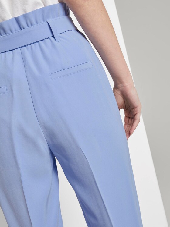 Paperbag-Hose mit Bindegürtel - Frauen - Parisienne Blue Paperbag-Hose mit Bindegürtel - Frauen - Parisienne Blue - 9 - TOM TAILOR
