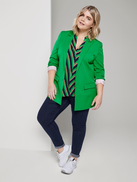 Blazer mit Kontrast-Futter - Frauen - gras green Blazer mit Kontrast-Futter - Frauen - gras green - 3 - My True Me