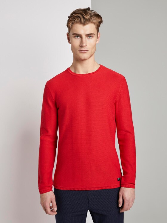Strickpullover - Männer - very red Strickpullover - Männer - very red - 1 - TOM TAILOR Denim
