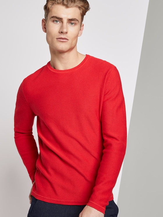 Strickpullover - Männer - very red Strickpullover - Männer - very red - 5 - TOM TAILOR Denim