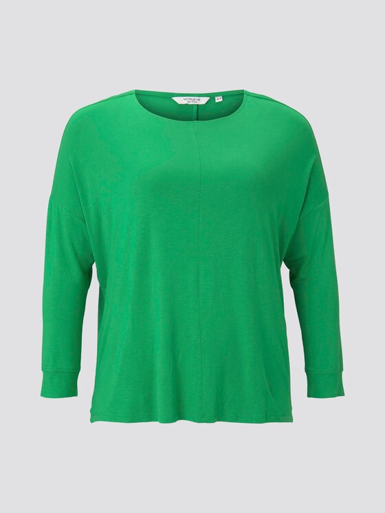 3/4 Arm Shirt mit Fledermaus-Ärmeln - Frauen - gras green 3/4 Arm Shirt mit Fledermaus-Ärmeln - Frauen - gras green - 7 - My True Me