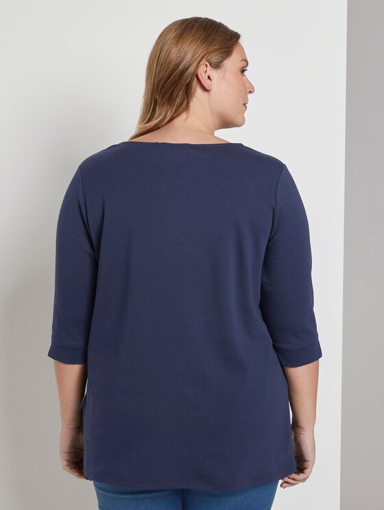 Langes Shirt mit Falte - Frauen - Real Navy Blue Langes Shirt mit Falte - Frauen - Real Navy Blue - 2 - My True Me