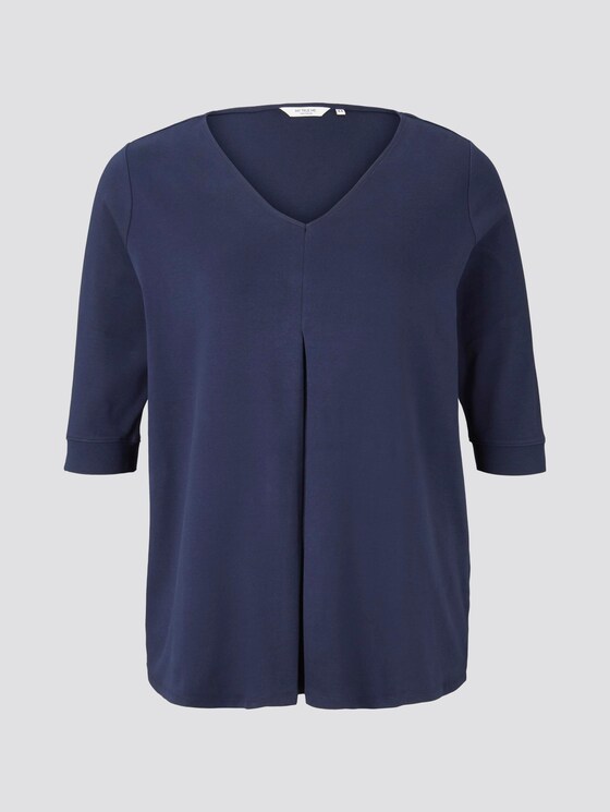 Langes Shirt mit Falte - Frauen - Real Navy Blue Langes Shirt mit Falte - Frauen - Real Navy Blue - 7 - My True Me