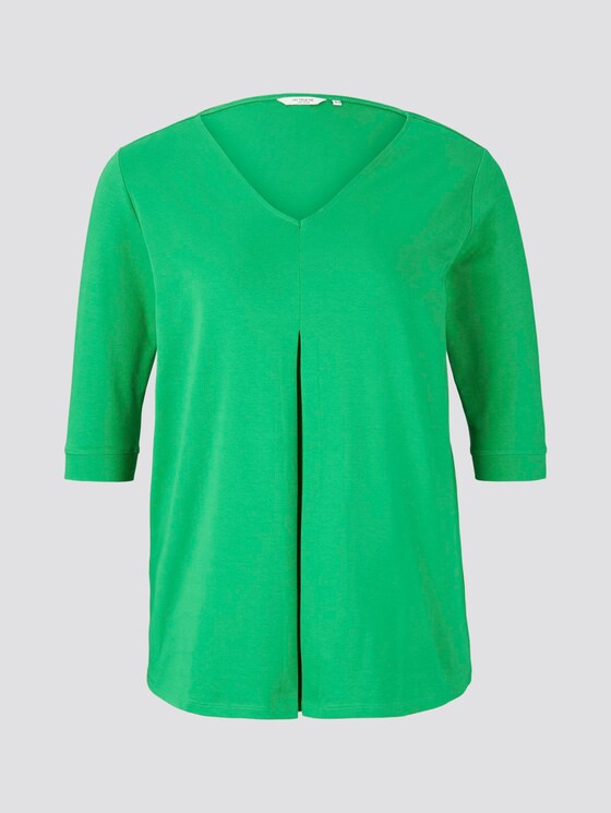 Langes Shirt mit Falte - Frauen - gras green Langes Shirt mit Falte - Frauen - gras green - 7 - My True Me