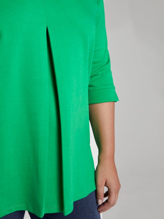 Langes Shirt mit Falte - Frauen - gras green Langes Shirt mit Falte - Frauen - gras green - 9 - My True Me