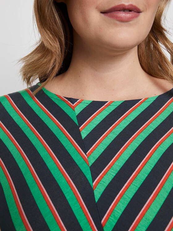 Gestreiftes Shirt mit Knoten-Detail - Frauen - navy base mutlicolor stripe Gestreiftes Shirt mit Knoten-Detail - Frauen - navy base mutlicolor stripe - 10 - My True Me