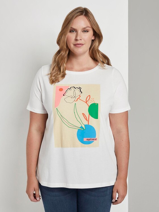 T-Shirt mit Print - Frauen - Whisper White T-Shirt mit Print - Frauen - Whisper White - 1 - My True Me