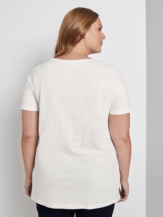 Curvy - T-Shirt mit Stickerei - Frauen - Whisper White Curvy - T-Shirt mit Stickerei - Frauen - Whisper White - 2 - My True Me
