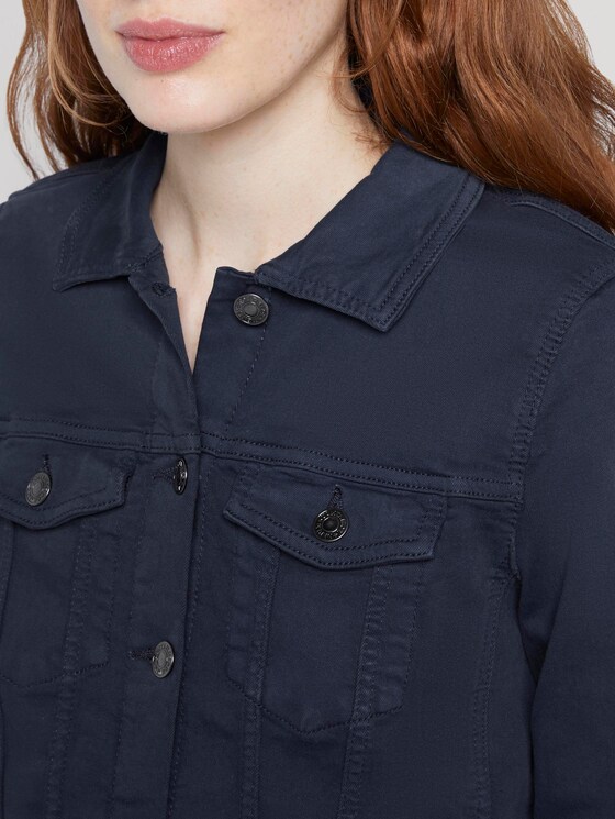 Jeansjacke im Slim-Fit - Frauen - Real Navy Blue Jeansjacke im Slim-Fit - Frauen - Real Navy Blue - 9 - TOM TAILOR Denim