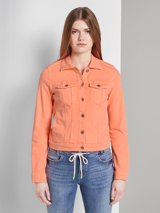 Jeansjacke im Slim-Fit - Frauen - dark papaya neon orange Jeansjacke im Slim-Fit - Frauen - dark papaya neon orange - 1 - TOM TAILOR Denim