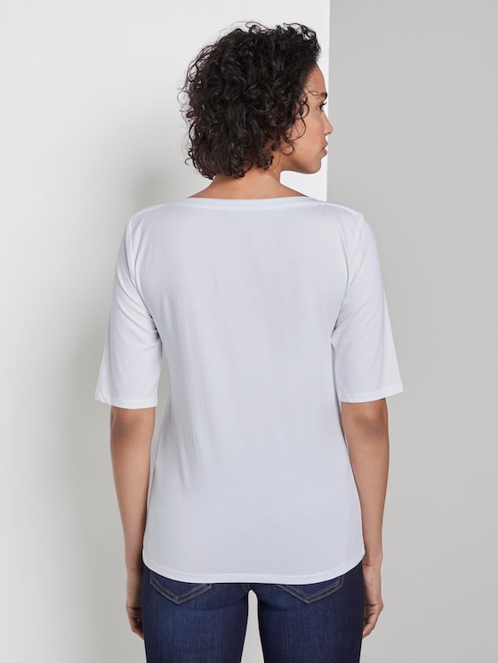 Basic T-Shirt von Tom Tailor, White