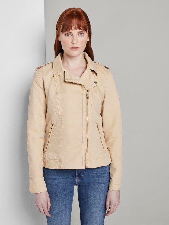 Bikerjacke - Frauen - cream toffee Bikerjacke - Frauen - cream toffee - 1 - TOM TAILOR