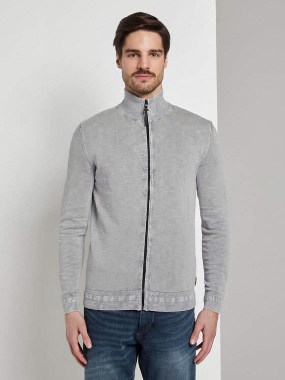 Strukturierte Strickjacke - Männer - Artemis Grey Strukturierte Strickjacke - Männer - Artemis Grey - 1 - TOM TAILOR