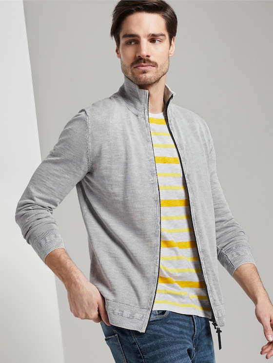 Strukturierte Strickjacke - Männer - Artemis Grey Strukturierte Strickjacke - Männer - Artemis Grey - 5 - TOM TAILOR