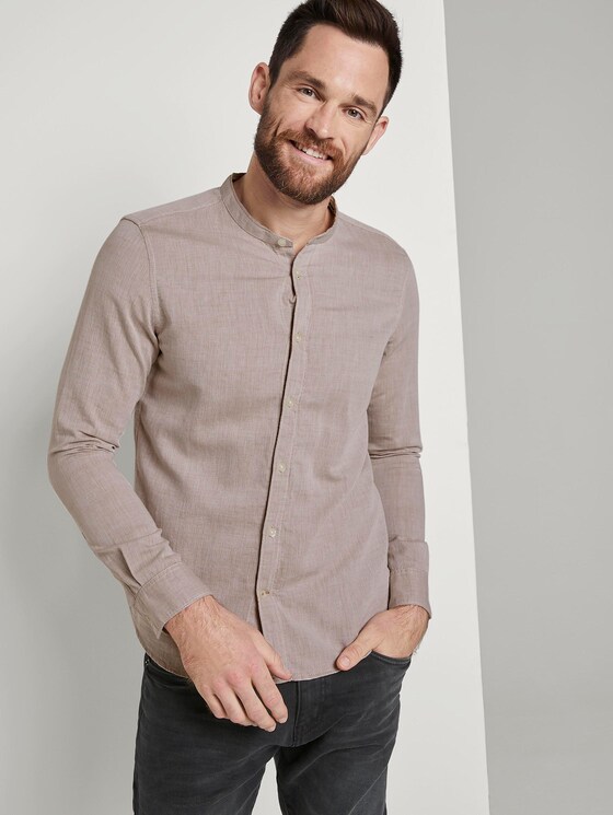 Strukturiertes Hemd - Männer - white camel herringbone struct Strukturiertes Hemd - Männer - white camel herringbone struct - 5 - TOM TAILOR