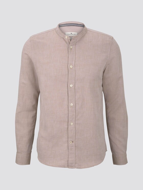 Strukturiertes Hemd - Männer - white camel herringbone struct Strukturiertes Hemd - Männer - white camel herringbone struct - 7 - TOM TAILOR