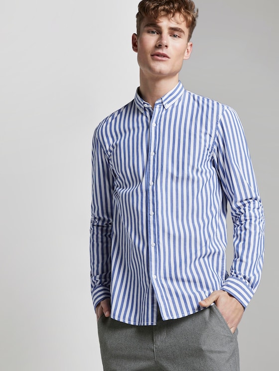 Gemustertes Hemd - Männer - white blue bold stripe Gemustertes Hemd - Männer - white blue bold stripe - 5 - TOM TAILOR Denim