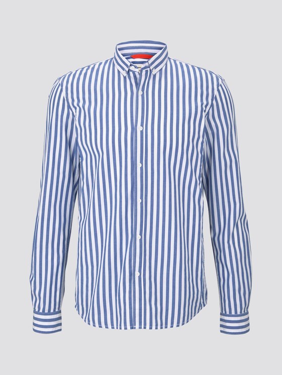Gemustertes Hemd - Männer - white blue bold stripe Gemustertes Hemd - Männer - white blue bold stripe - 7 - TOM TAILOR Denim