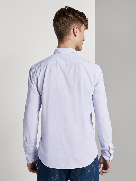 Gemustertes Hemd - Männer - white blue thin stripe Gemustertes Hemd - Männer - white blue thin stripe - 2 - TOM TAILOR Denim