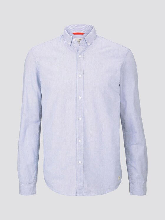 Gemustertes Hemd - Männer - white blue thin stripe Gemustertes Hemd - Männer - white blue thin stripe - 7 - TOM TAILOR Denim