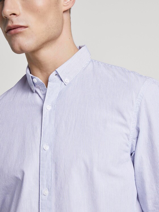 Gemustertes Hemd - Männer - white blue thin stripe Gemustertes Hemd - Männer - white blue thin stripe - 9 - TOM TAILOR Denim