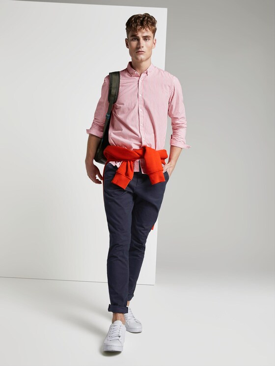 Gemustertes Hemd - Männer - red white irregular stripe Gemustertes Hemd - Männer - red white irregular stripe - 3 - TOM TAILOR Denim