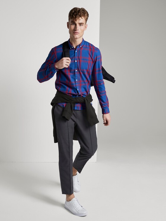 Printed shirt - Men - blue red authentic check Printed shirt - Men - blue red authentic check - 3 - TOM TAILOR Denim