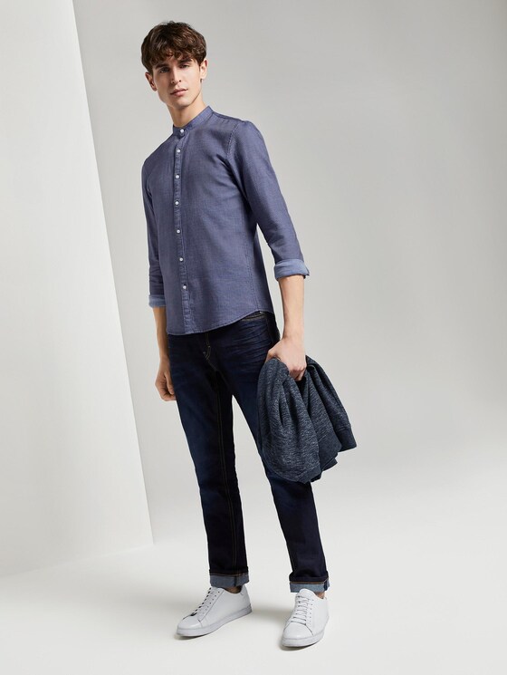 overhemd met textuur - Mannen - blue honeycomb structure overhemd met textuur - Mannen - blue honeycomb structure - 3 - TOM TAILOR Denim