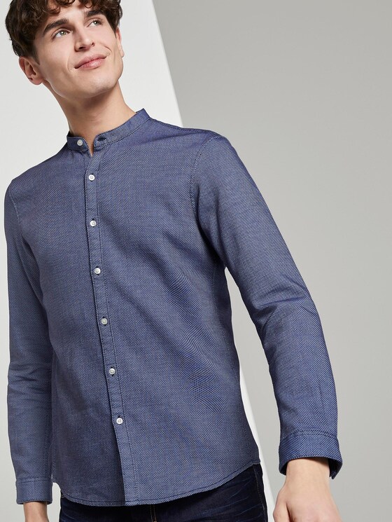 overhemd met textuur - Mannen - blue honeycomb structure overhemd met textuur - Mannen - blue honeycomb structure - 5 - TOM TAILOR Denim