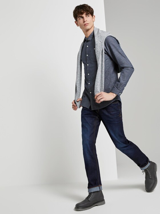 Hemd mit Brusttasche - Männer - dark blue mini grindle Hemd mit Brusttasche - Männer - dark blue mini grindle - 3 - TOM TAILOR Denim