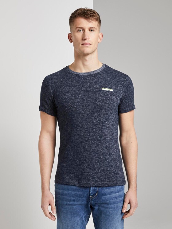 T-Shirt mit Print - Männer - Sky Captain Blue Non-Solid T-Shirt mit Print - Männer - Sky Captain Blue Non-Solid - 1 - TOM TAILOR Denim