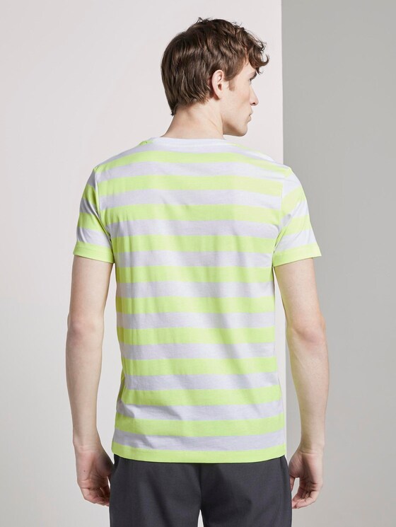 Gestreiftes T-Shirt - Männer - neon green regular big stripe Gestreiftes T-Shirt - Männer - neon green regular big stripe - 2 - TOM TAILOR Denim