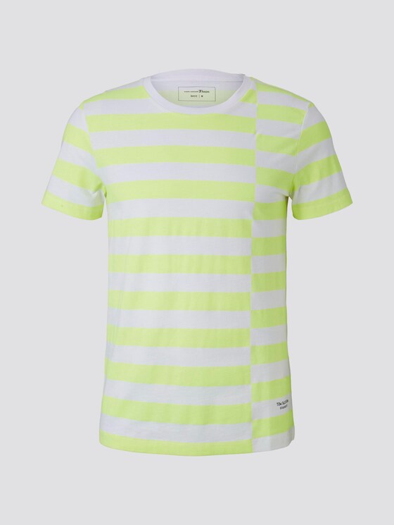 Gestreiftes T-Shirt - Männer - neon green regular big stripe Gestreiftes T-Shirt - Männer - neon green regular big stripe - 7 - TOM TAILOR Denim