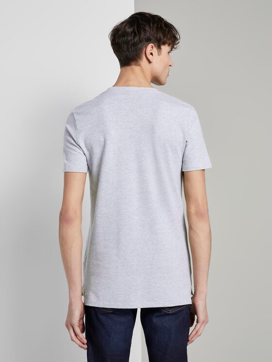 Printed T-shirt with chest pocket - Men - Light Stone Grey Melange Printed T-shirt with chest pocket - Men - Light Stone Grey Melange - 2 - TOM TAILOR Denim