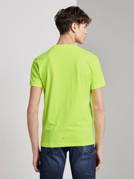 T-Shirt mit Schriftzug - Männer - neon green T-Shirt mit Schriftzug - Männer - neon green - 2 - TOM TAILOR Denim
