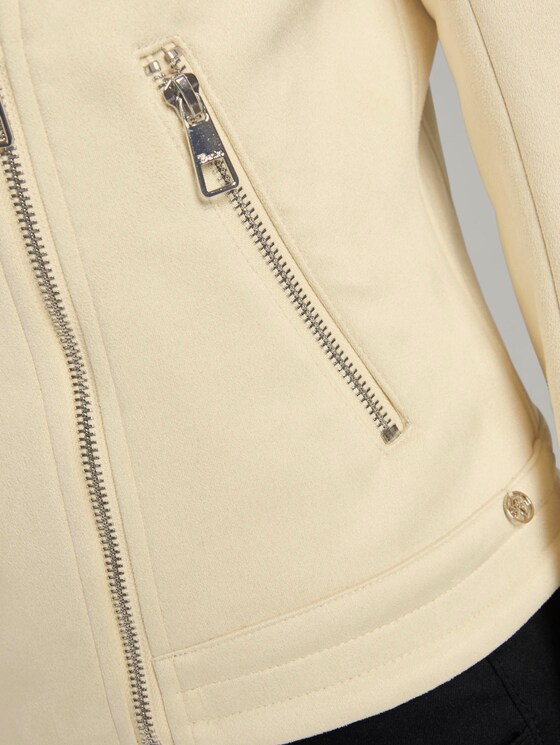 Bikerjacke aus Wildlederimitat - Frauen - pale yellow Bikerjacke aus Wildlederimitat - Frauen - pale yellow - 10 - TOM TAILOR Denim
