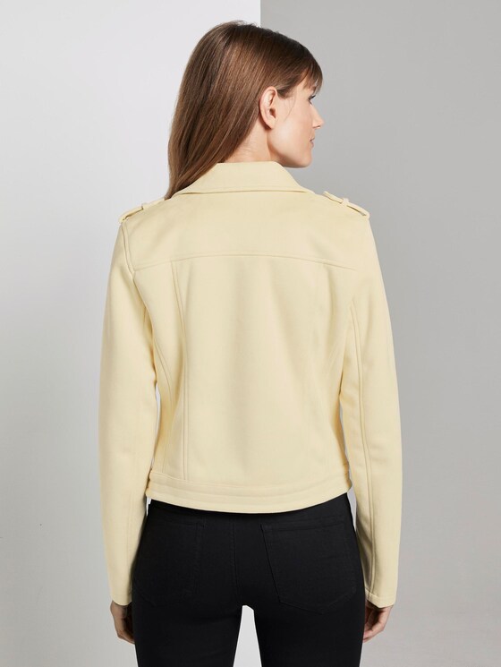 Bikerjacke aus Wildlederimitat - Frauen - pale yellow Bikerjacke aus Wildlederimitat - Frauen - pale yellow - 2 - TOM TAILOR Denim