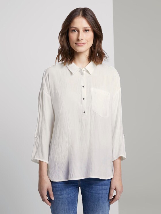 Fließendes Oversized-Hemd - Frauen - Off White Fließendes Oversized-Hemd - Frauen - Off White - 1 - TOM TAILOR Denim
