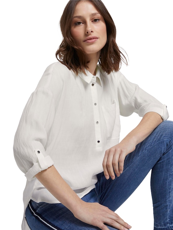 Fließendes Oversized-Hemd - Frauen - Off White Fließendes Oversized-Hemd - Frauen - Off White - 5 - TOM TAILOR Denim