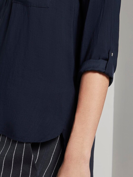 Fließendes Oversized-Hemd - Frauen - Real Navy Blue Fließendes Oversized-Hemd - Frauen - Real Navy Blue - 10 - TOM TAILOR Denim