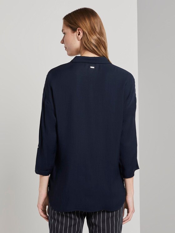 Fließendes Oversized-Hemd - Frauen - Real Navy Blue Fließendes Oversized-Hemd - Frauen - Real Navy Blue - 2 - TOM TAILOR Denim