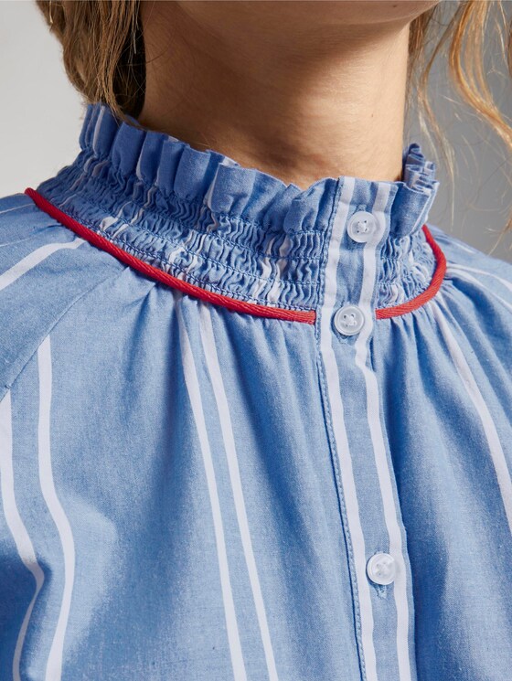 Gestreifte Bluse mit verspielten Details - Frauen - blue white stripe Gestreifte Bluse mit verspielten Details - Frauen - blue white stripe - 9 - TOM TAILOR Denim