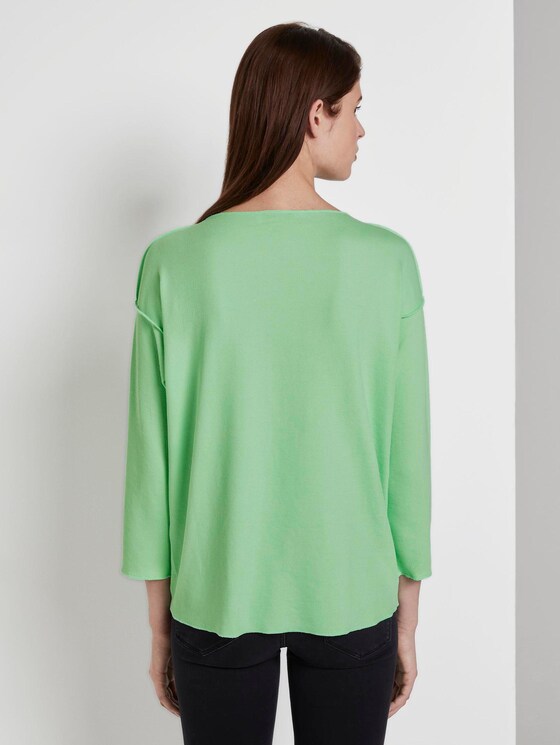 Geripptes Oversized Shirt - Frauen - soft neo green Geripptes Oversized Shirt - Frauen - soft neo green - 2 - TOM TAILOR Denim