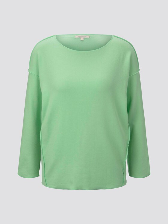 Geripptes Oversized Shirt - Frauen - soft neo green Geripptes Oversized Shirt - Frauen - soft neo green - 7 - TOM TAILOR Denim
