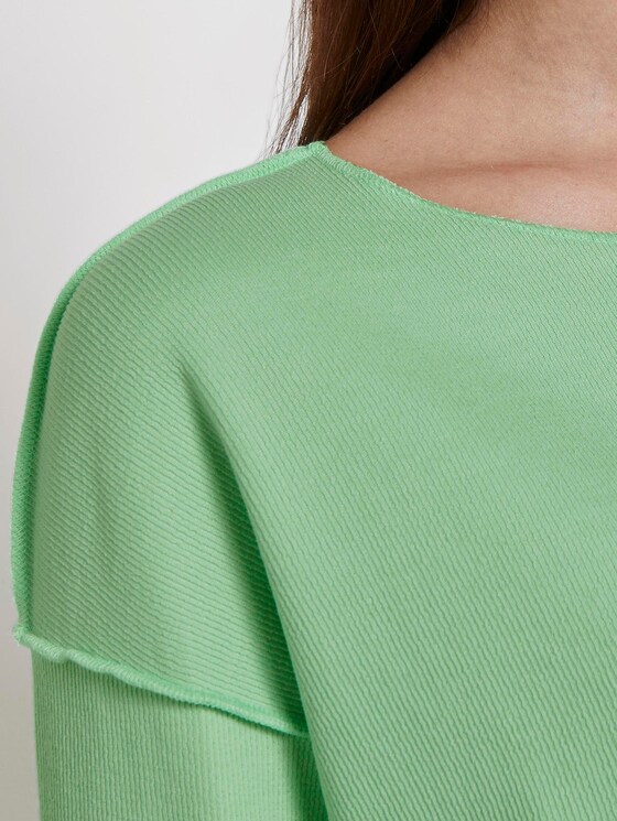 Geripptes Oversized Shirt - Frauen - soft neo green Geripptes Oversized Shirt - Frauen - soft neo green - 9 - TOM TAILOR Denim