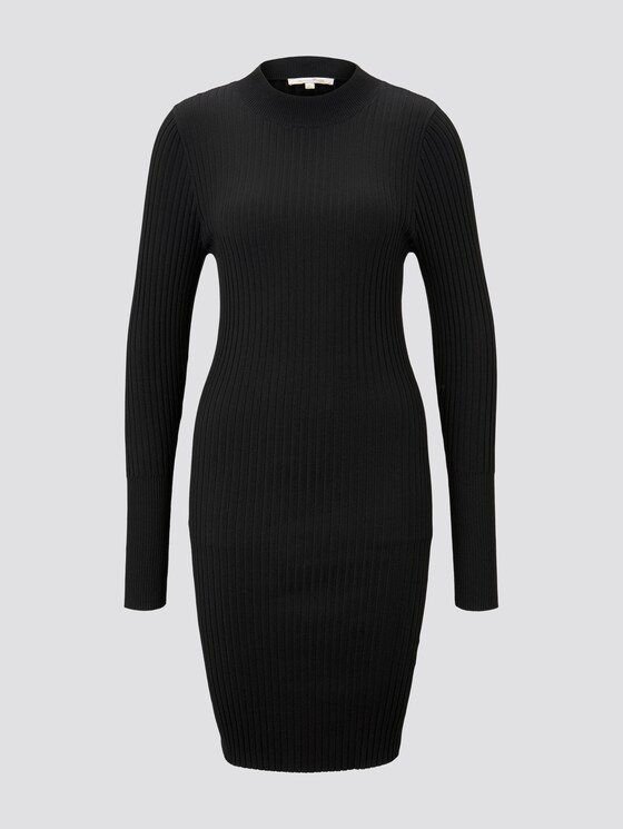 Mini dress in a ribbed look - Women - Deep Black Mini dress in a ribbed look - Women - Deep Black - 7 - TOM TAILOR Denim