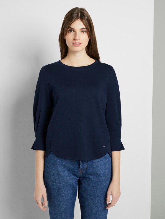 Sweatshirt mit Ärmeldetail - Frauen - Real Navy Blue Sweatshirt mit Ärmeldetail - Frauen - Real Navy Blue - 1 - TOM TAILOR Denim