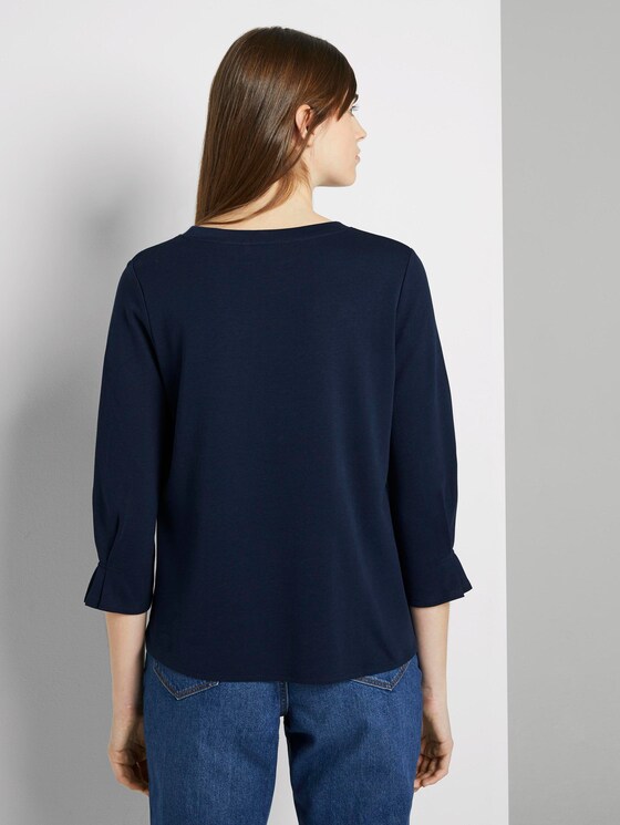Sweatshirt mit Ärmeldetail - Frauen - Real Navy Blue Sweatshirt mit Ärmeldetail - Frauen - Real Navy Blue - 2 - TOM TAILOR Denim